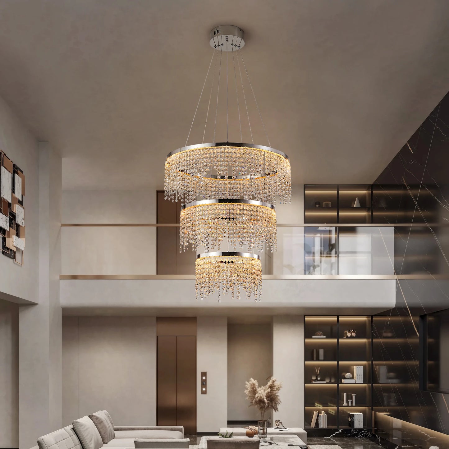 Dimmable LED Crystal Chandelier by NoEnName