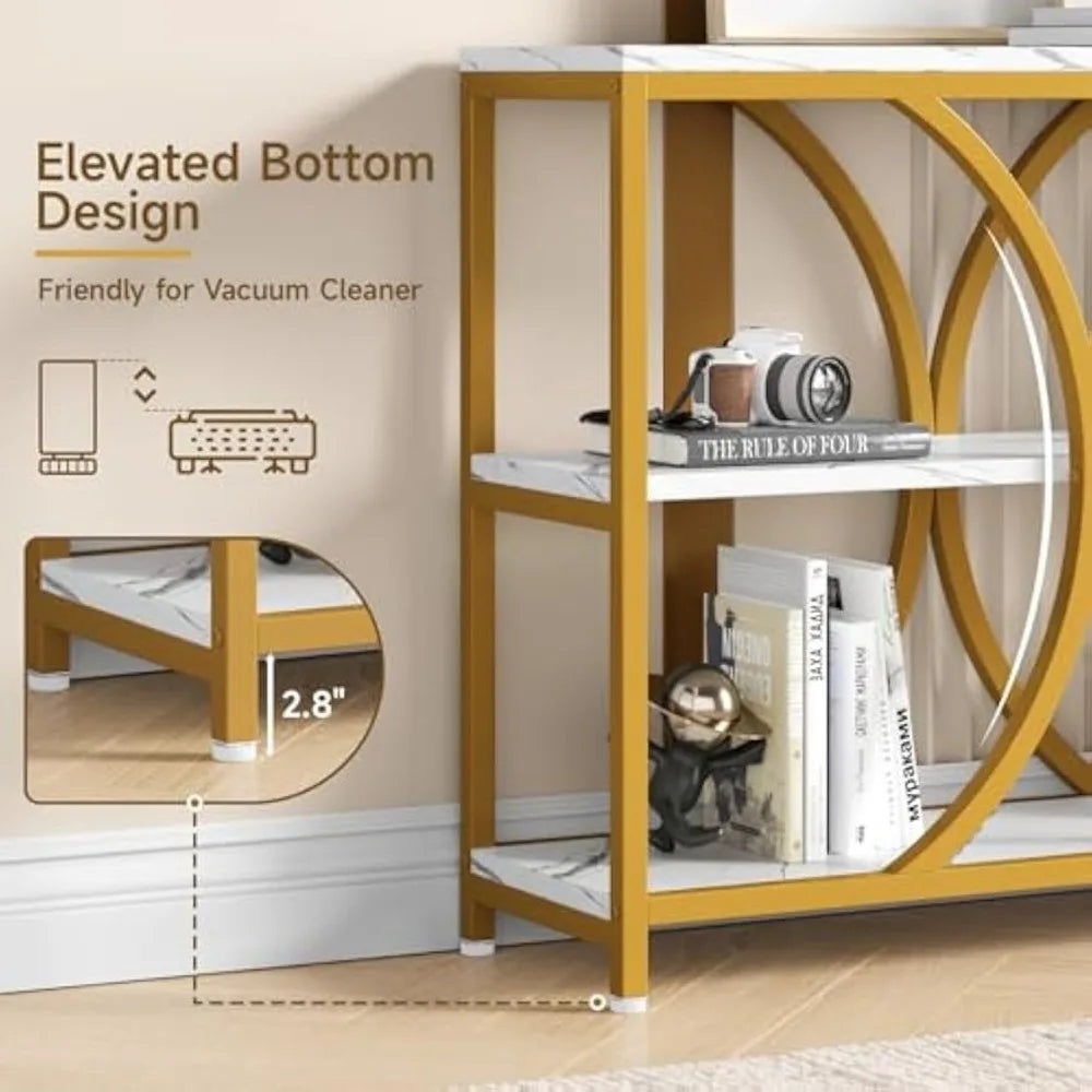 Modern Console Table 70.8 Inch Extra Long Entryway Table with 3 Tier Storage Shelves for Living Room Hallway Entrance and Sofa Table