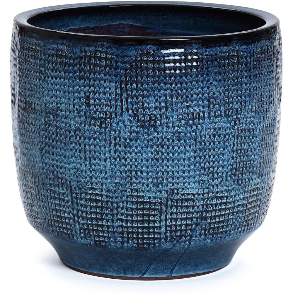 Dia Ceramic Planters Large Outdoor Indoor Plant Pots with Drainage Hole Rubber Plug Glazed Round Flower Pot Planters