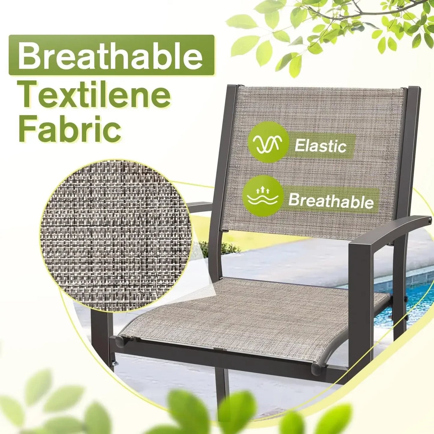 XMSJ Patio Dining Set 7 Pieces Outdoor Furniture