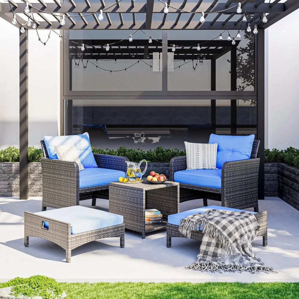 Guangbai Wicker Patio Furniture Set for Outdoor Conversation