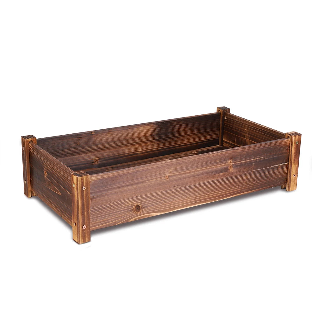 Large Wooden Raised Garden Bed Elevated Planter Box for Vegetables and Flowers