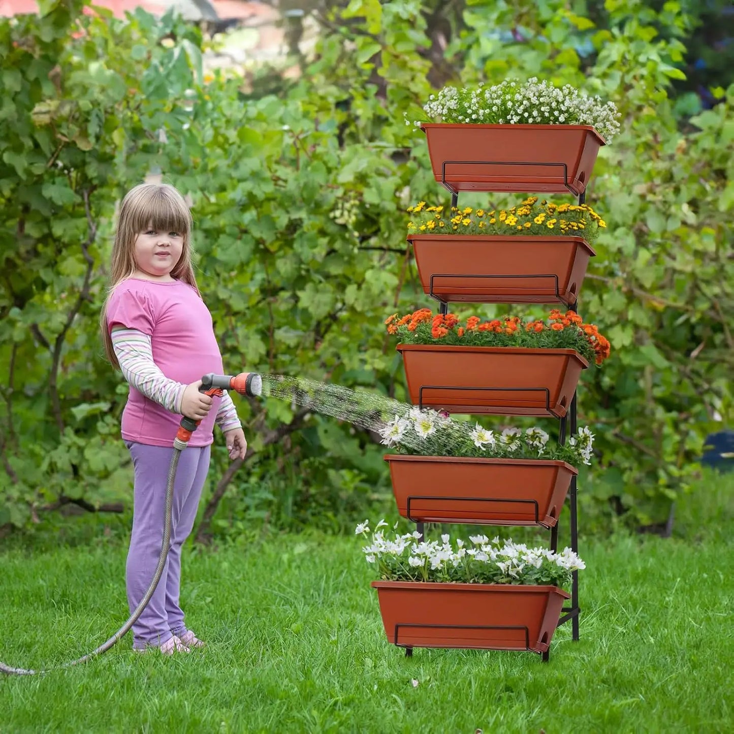 Vertical Garden Bed Five Tier Planter For Herbs And Flowers