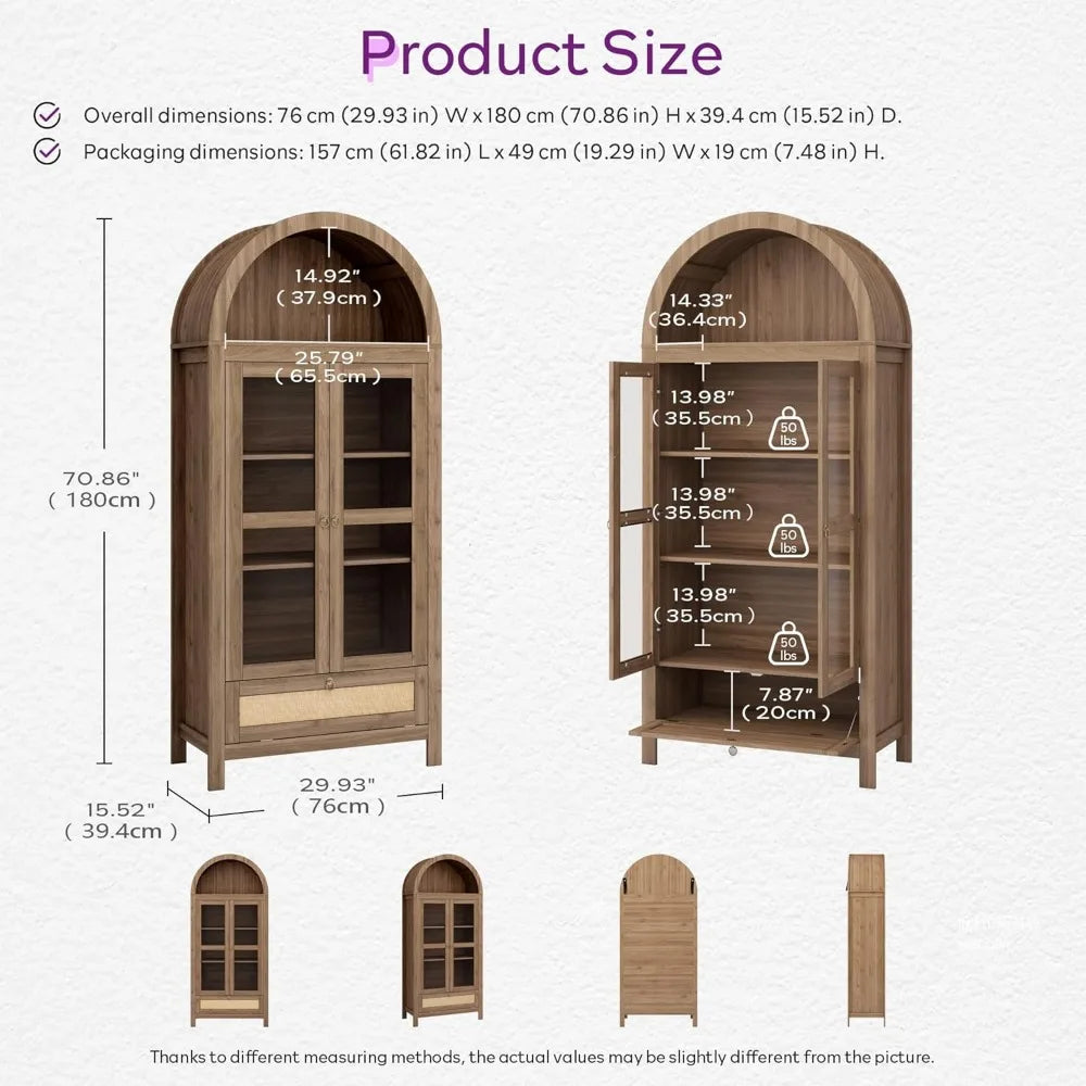 Arched Pantry Cabinet with Drawer by NoEnName