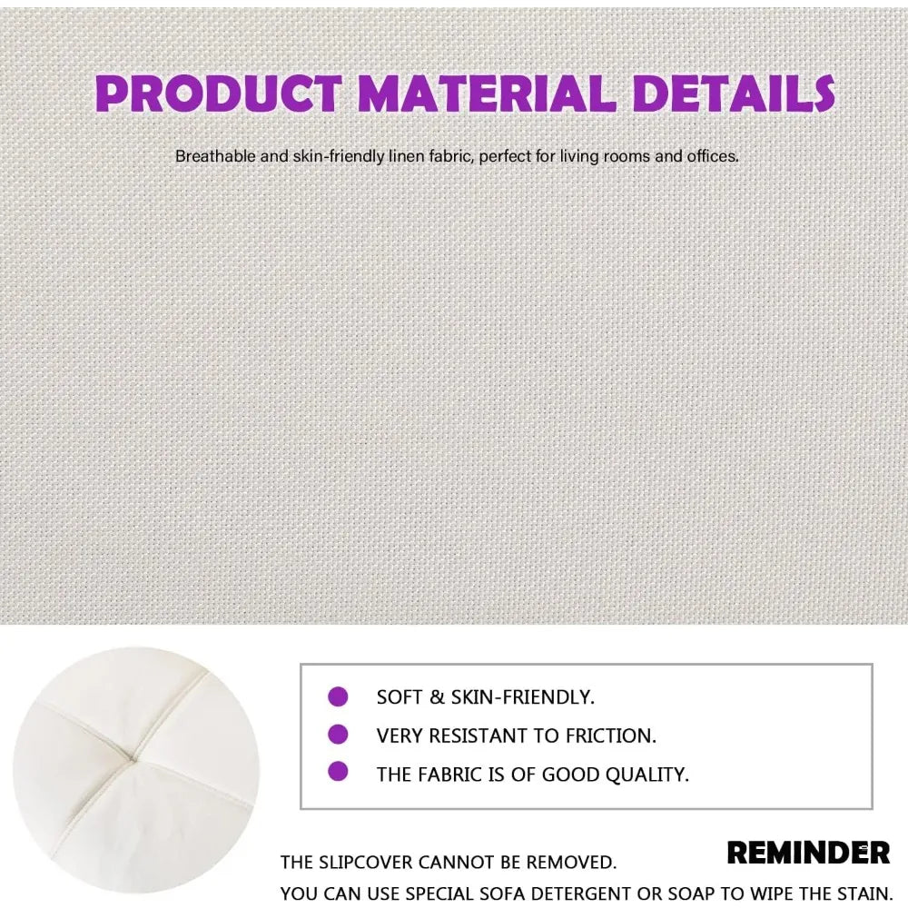 Modern Sectional Sofa Set 2 Piece Tufted Mid Century Loveseat Couch with USB Charging Ports Dark Grey