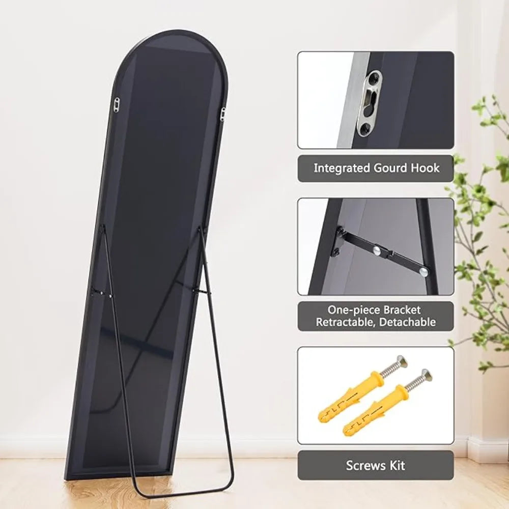 Arched Full-Length Mirror for Bedroom Dressing Room