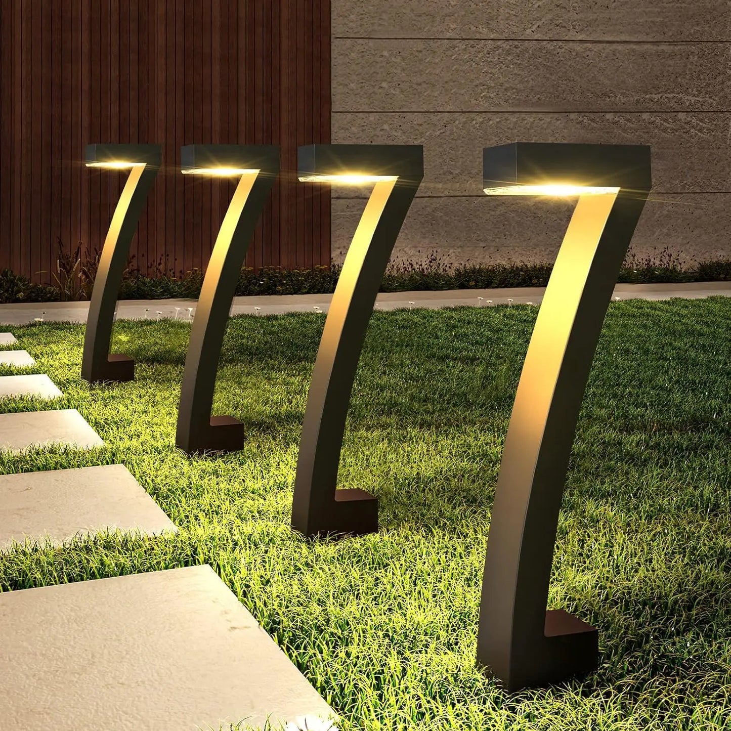 KPSTEK Solar Outdoor Pathway Lights 6 Pack