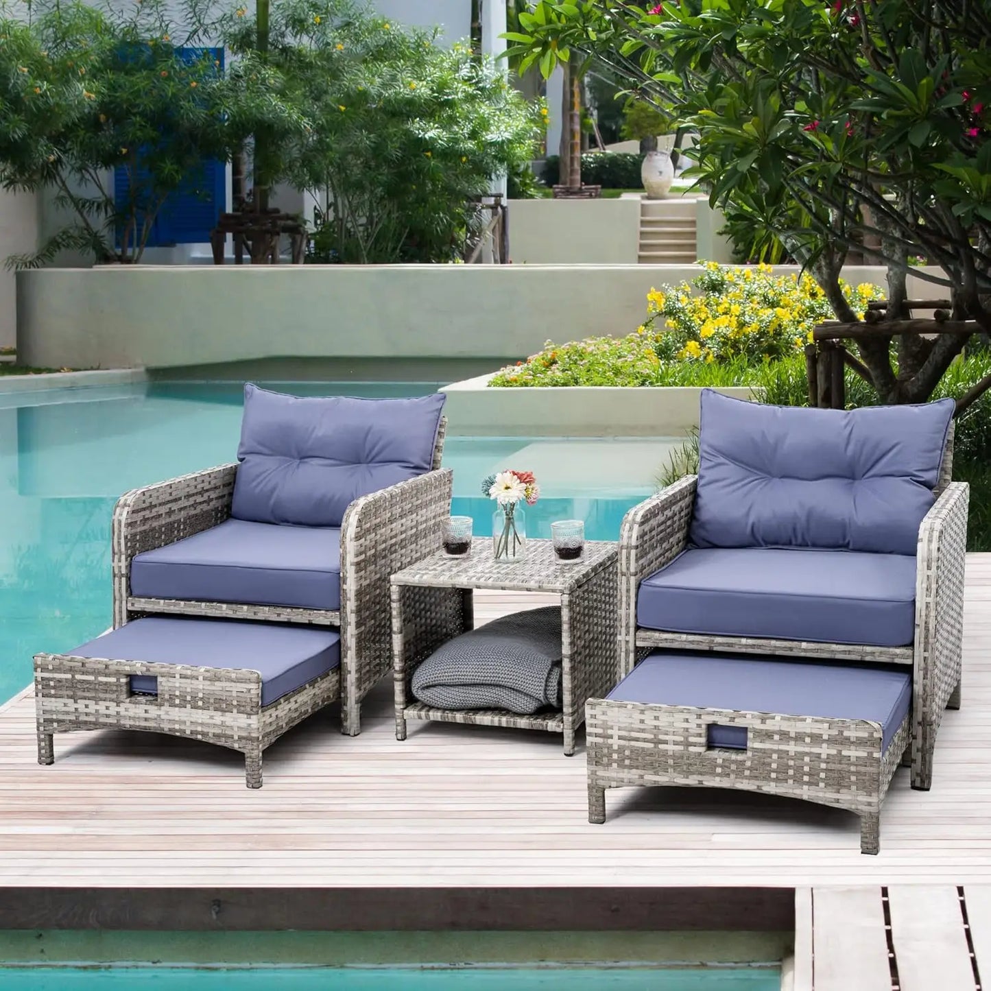 Guangbai Wicker Patio Furniture Set for Outdoor Conversation