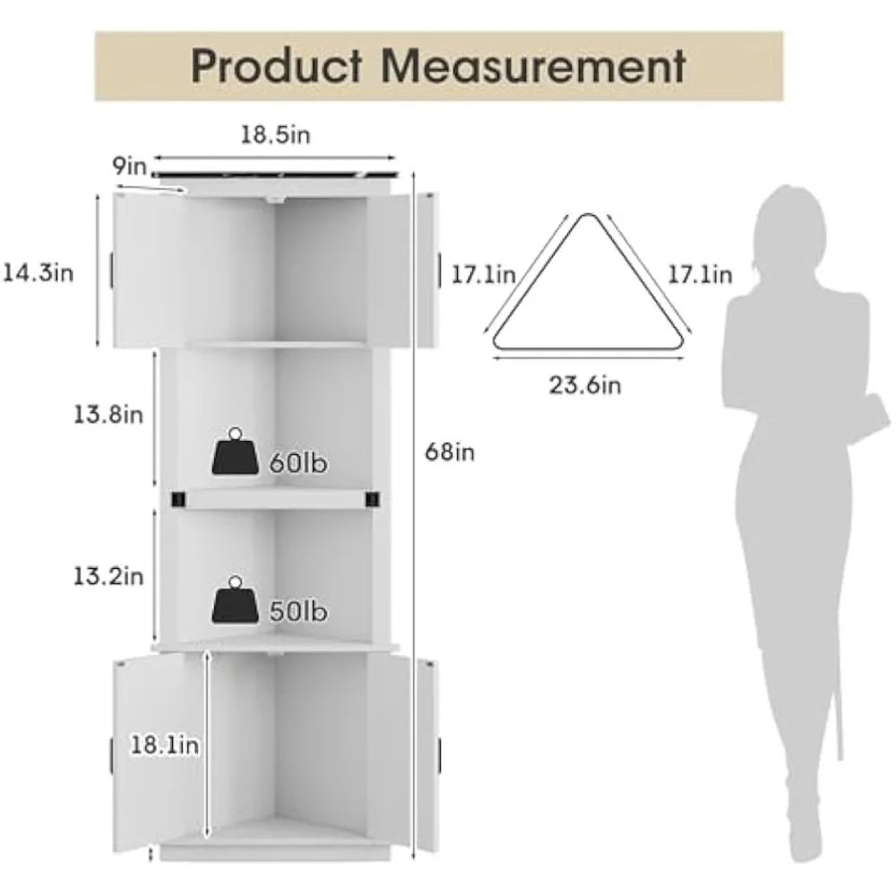 Farmhouse Corner Cabinet with Barn Doors and Open Shelves