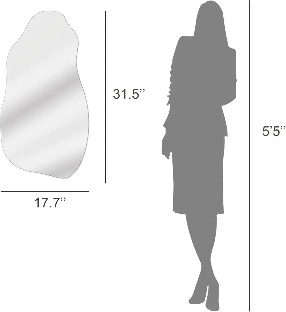 XMSJH Irregular Asymmetrical Wall Mirror For Living Room