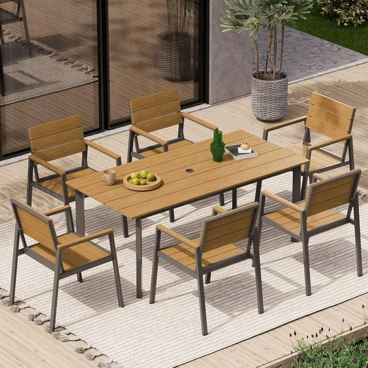 Outdoor Patio Dining Table Set by NoEnName