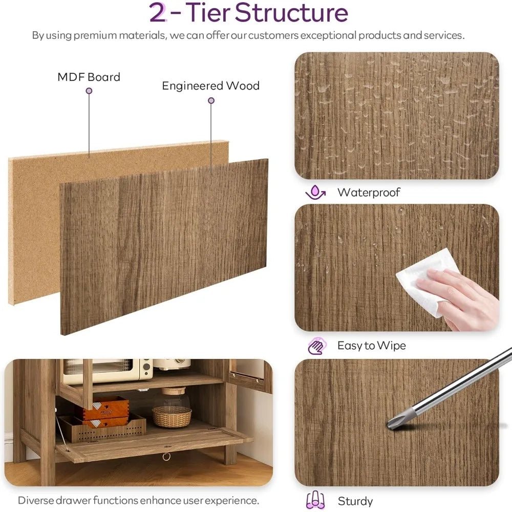 Arched Pantry Cabinet with Drawer by NoEnName