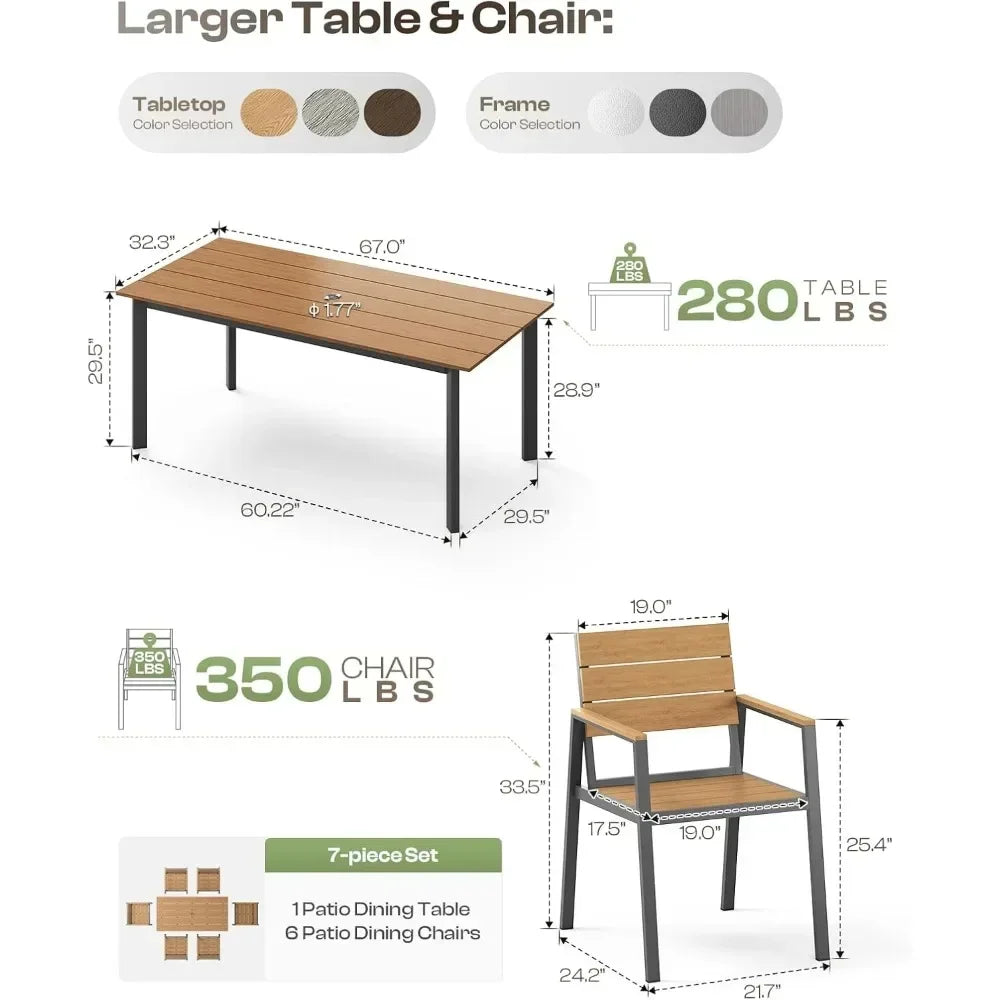 Outdoor Patio Dining Table Set by NoEnName