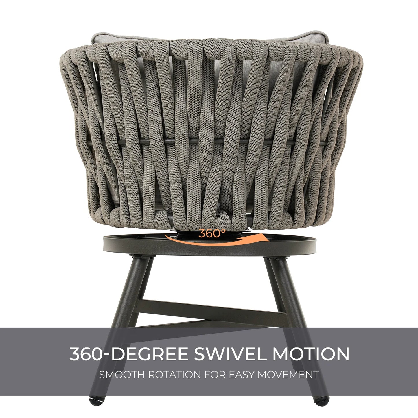 Grand Patio 7-Piece Outdoor Dining Set with Swivel Chairs