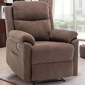 Recliner Chair for Adults Small Recliner Chair for Small Spaces Upholstered Manual Recliner with Side Pockets Corduroy Fabric