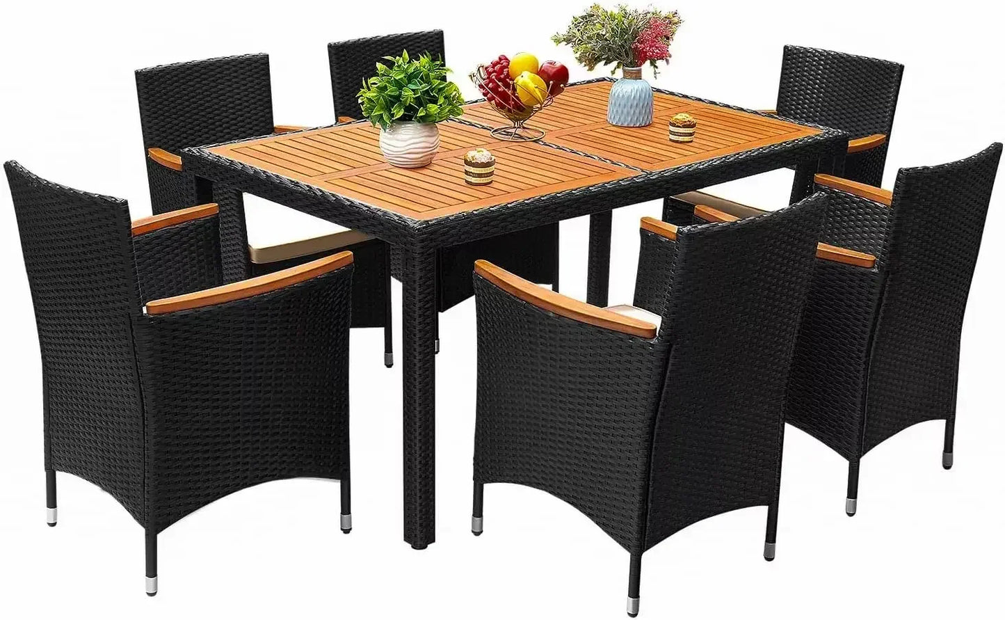 XMSJ 7 Piece Outdoor Patio Dining Set