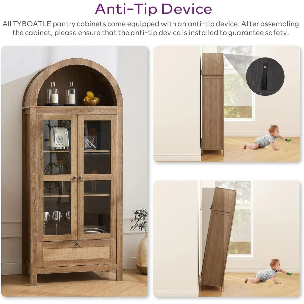 Arched Pantry Cabinet with Drawer by NoEnName