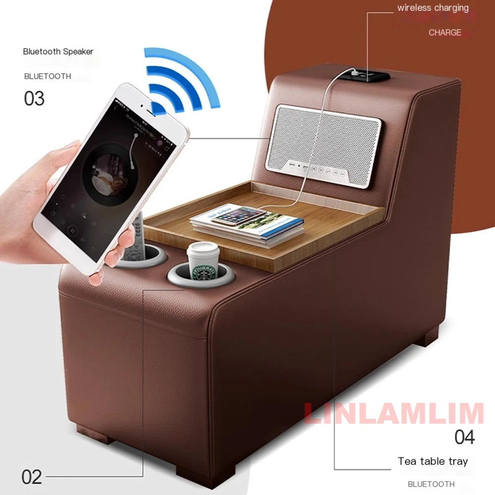 Manbas Modern Luxury L Shaped Leather Sofa Set for Living Room Sectional Corner Couch with Chaise Lounge Minimalist Furniture