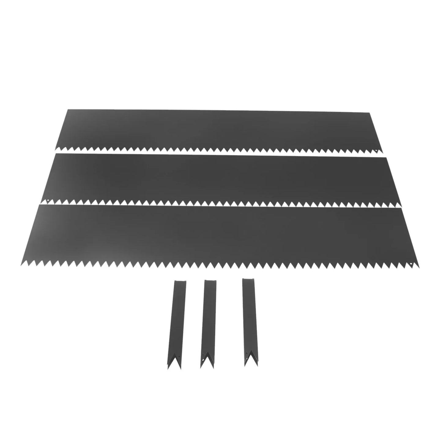3Pcs 40*8in Steel Landscape Edging Black EcoBorder Garden Backyard Lwan Barrier For Landscaping