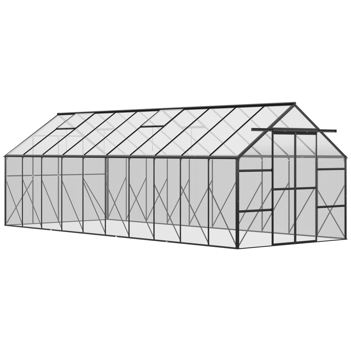 Outsunny Polycarbonate Walk In Garden Greenhouse Kit
