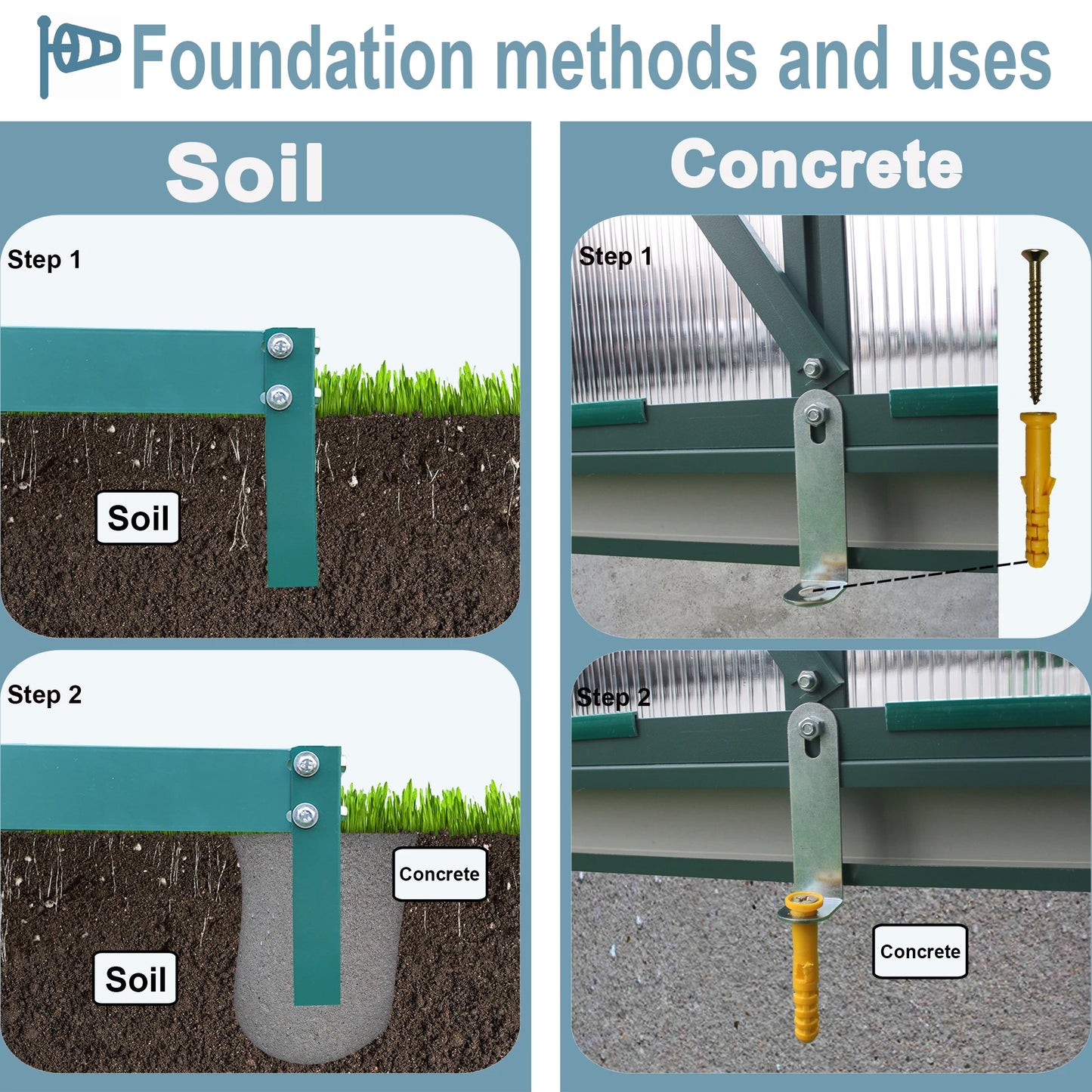 LZBEITEM Polycarbonate Greenhouse Heavy Duty Walk In Garden