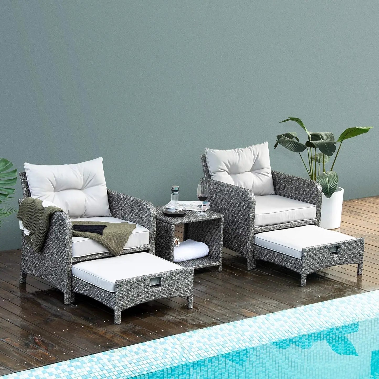 Guangbai Wicker Patio Furniture Set for Outdoor Conversation