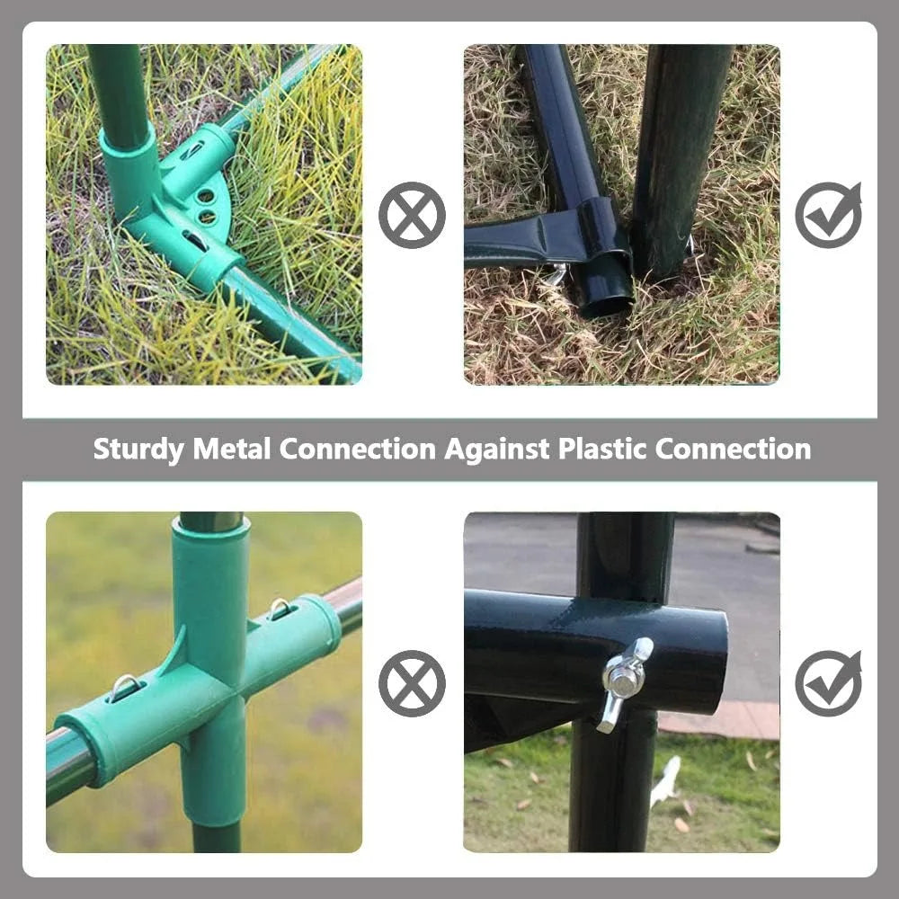 Greenhouse Outdoor Plant Gardening Hot Greenhouse 12' X 7' X 7' Portable Greenhouse Large Walk-in Green Garden Hot House with Ro