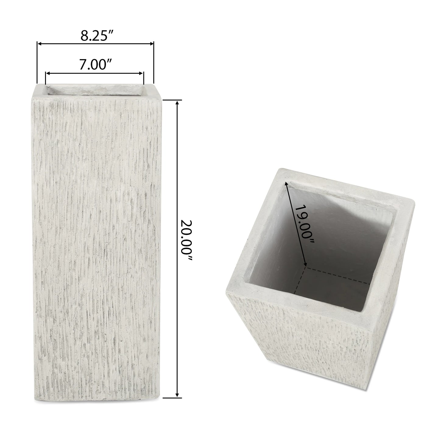 Elegant Magnesium Oxide Planter Antique Finish Flower Pot