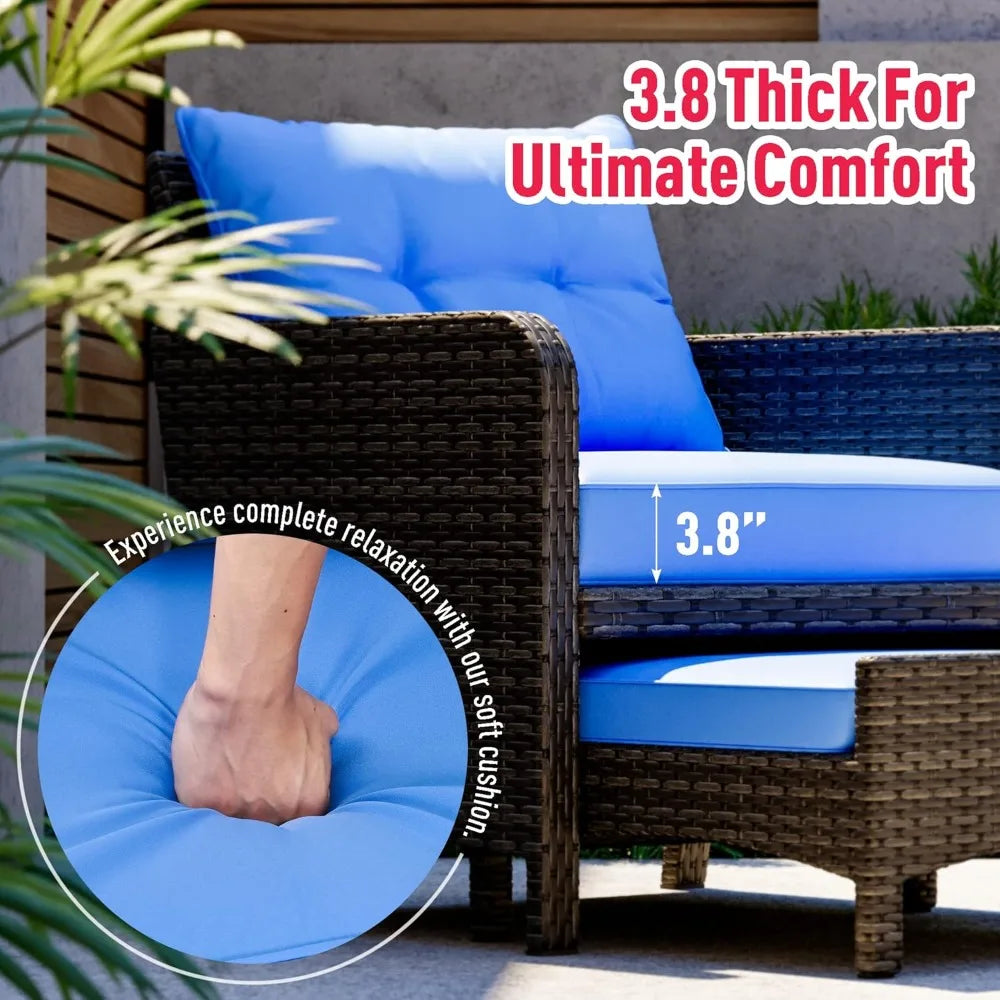 Guangbai Wicker Patio Furniture Set for Outdoor Conversation