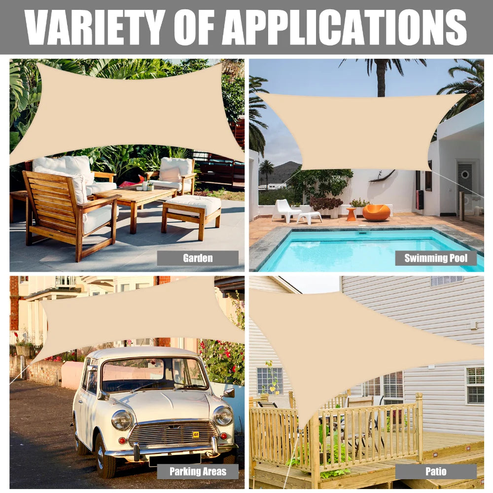 Sitting Pretty Sun Shade Sail Canopy UV Block Shelter